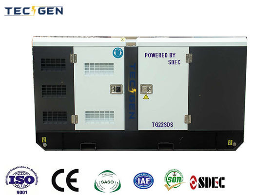 4 Cylinder 16kW Generator Set Silent Enclosed Generator Powered By SDEC Engine For Rental
