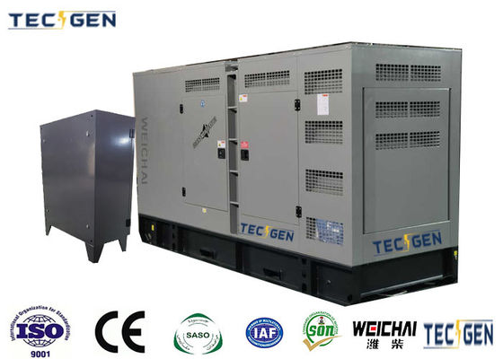 Standby 344kVA silent genset Weichai diesel generators with soundproof canopy for outdoor use