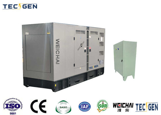 Standby 344kVA silent genset Weichai diesel generators with soundproof canopy for outdoor use
